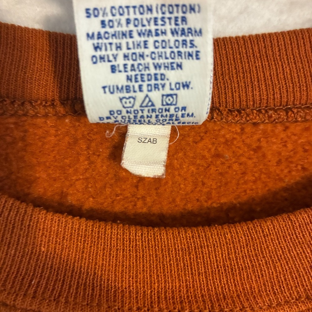 Vtg Russell Texas Longhorns Sweatshirt Adult M Crewneck Embroidered Sweater - Picture 4 of 8